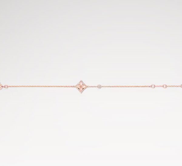 Q95538 Color Blossom BB Star Bracelet, Pink Gold, Pink Mother-of-Pearl and Diamond