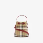 Mini Check Bucket Bag Archive beige ruby red - Image 2