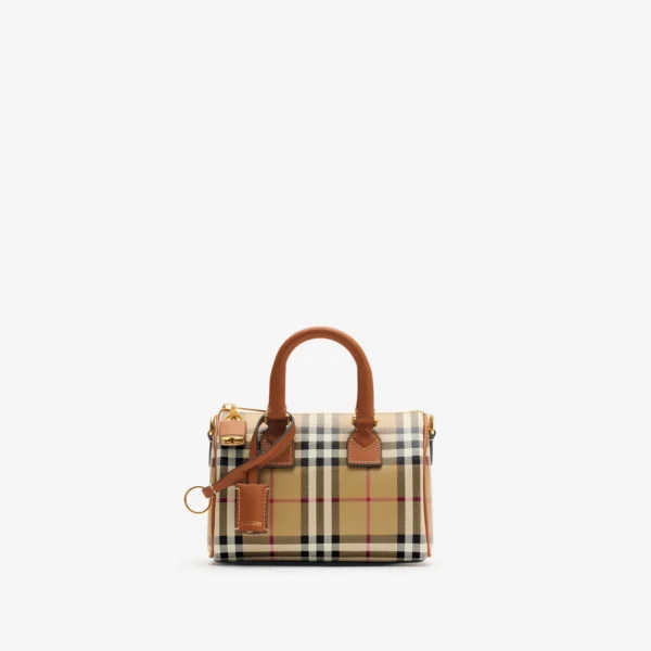 Mini Check Bowling Bag Brown