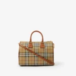 Medium Check Bowling Bag Archive beige briar brown - Image 3