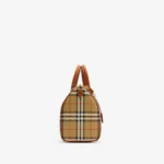Medium Check Bowling Bag Archive beige briar brown - Image 2