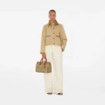 Medium Check Bowling Bag Archive beige briar brown - Image 4
