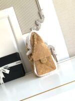 CHANEL 25 Handbag AS5293 Suede Calfskin brown - Image 5