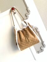 CHANEL 25 Handbag AS5311 Suede Calfskin brown - Image 4