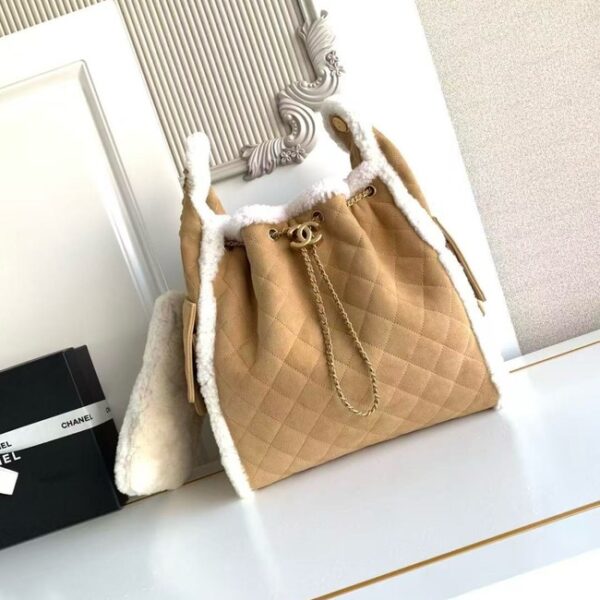 CHANEL 25 Handbag AS5311 Suede Calfskin brown