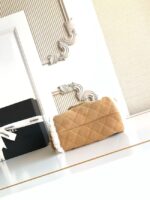 CHANEL 25 Handbag mini AS5631 Suede Calfskin brown - Image 3