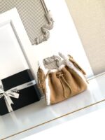 CHANEL 25 Handbag mini AS5631 Suede Calfskin brown