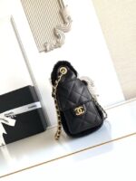 CHANEL 25 Mini Handbag AS5631 Crumpled Shearling Sheepskin black - Image 2