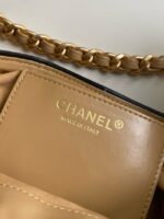 CHANEL 25 Small Handbag Printed Fabric AS5293 brown - Image 3