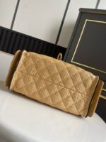 CHANEL 25 Small Handbag Printed Fabric AS5293 brown - Image 5