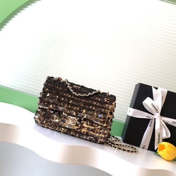 CHANEL Evening Bag AS4298 black&gold