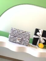 CHANEL Evening Bag AS4298 black&white