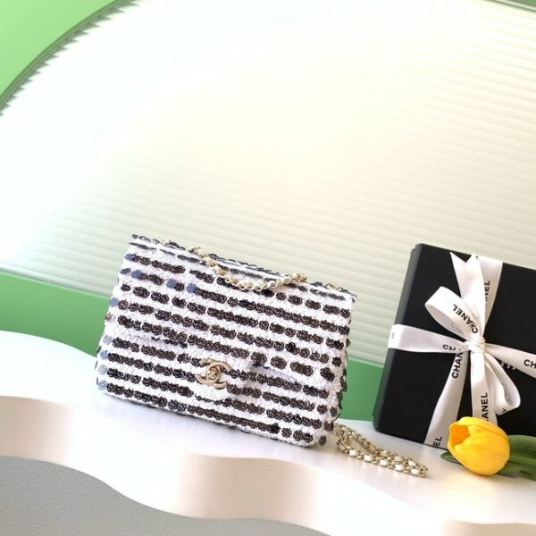 CHANEL Evening Bag AS4298 black&white