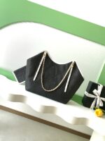 CHANEL Maxi Shopping Bag Braided Raffia AS5463 black - Image 3