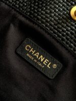 CHANEL Maxi Shopping Bag Braided Raffia AS5463 black - Image 6
