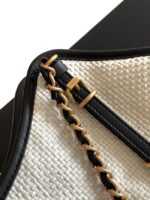 CHANEL Maxi Shopping Bag Braided Raffia AS5463 white - Image 3