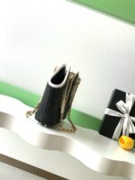 CHANEL Small Tote Braided Raffia AS6015 Black & White - Image 6