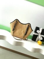 CHANEL Small Tote Braided Raffia AS6015 brown - Image 3