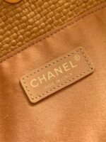 CHANEL Small Tote Braided Raffia AS6015 brown - Image 6