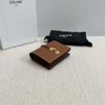 Celine CARD HOLDER WITH FLAP 16 IN SATINATED CALFSKIN 10M473 tan - Image 3