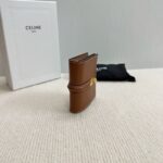 Celine CARD HOLDER WITH FLAP 16 IN SATINATED CALFSKIN 10M473 tan - Image 4