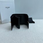 Celine CARD HOLDER WITH FLAP 16 IN SATINATED CALFSKIN 10M523 black - Image 2