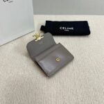 Celine CARD HOLDER WITH FLAP TRIOMPHE IN SHINY CALFSKIN 10I583 PEBBLE - Image 2