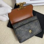 Celine CARD HOLDER WITH FLAP TRIOMPHE IN TRIOMPHE CANVAS 10I583 brown - Image 2