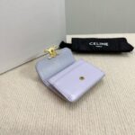 Celine CARD HOLDER WITH FLAP TRIOMPHE IN SHINY CALFSKIN 10I583 light Purple - Image 2