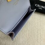 Celine CARD HOLDER WITH FLAP TRIOMPHE IN SHINY CALFSKIN 10I583 light Purple - Image 3