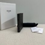 Celine COMPACT WALLET TRIOMPHE CHARMS IN TRIOMPHE CANVAS AND LAMBSKIN 10M103 tan - Image 2