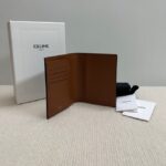 Celine COMPACT WALLET TRIOMPHE CHARMS IN TRIOMPHE CANVAS AND LAMBSKIN 10M103 tan - Image 4