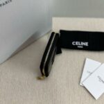 Celine COMPACT ZIPPED WALLET CUIR TRIOMPHE IN SMOOTH CALFSKIN 10K533 black - Image 2