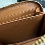 Celine COMPACT ZIPPED WALLET CUIR TRIOMPHE IN SMOOTH CALFSKIN 10K533 tan - Image 3