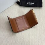Celine FINE STRAP WALLET NINO IN SUPPLE GRAINED CALFSKIN 10M962 TAN - Image 4