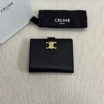 Celine FINE STRAP WALLET NINO IN SUPPLE GRAINED CALFSKIN 10M962 black - Image 2