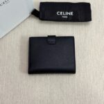 Celine FINE STRAP WALLET NINO IN SUPPLE GRAINED CALFSKIN 10M962 black - Image 3