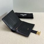 Celine FINE STRAP WALLET NINO IN SUPPLE GRAINED CALFSKIN 10M962 black - Image 4