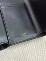 Celine FINE STRAP WALLET NINO IN SUPPLE GRAINED CALFSKIN 10M962 black - Image 3
