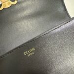 Celine LARGE WALLET TRIOMPHE IN SHINY CALFSKIN 10E313 black - Image 3