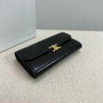 Celine LARGE WALLET TRIOMPHE IN SHINY CALFSKIN 10E313 black - Image 5