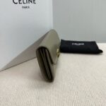 Celine LARGE WALLET TRIOMPHE IN SHINY CALFSKIN 10E313 dark green - Image 3