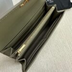 Celine LARGE WALLET TRIOMPHE IN SHINY CALFSKIN 10E313 dark green - Image 4