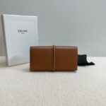Celine LARGE WALLET TRIOMPHE IN SHINY CALFSKIN 10M033 TAN - Image 3