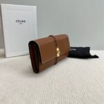 Celine LARGE WALLET TRIOMPHE IN SHINY CALFSKIN 10M033 TAN - Image 4