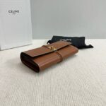 Celine LARGE WALLET TRIOMPHE IN SHINY CALFSKIN 10M033 TAN - Image 5