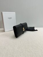 Celine LARGE WALLET TRIOMPHE IN SHINY CALFSKIN 10M033 black - Image 2