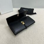 Celine LARGE WALLET TRIOMPHE IN SHINY CALFSKIN 10M033 black - Image 4