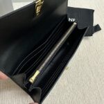 Celine LARGE WALLET TRIOMPHE IN SHINY CALFSKIN 10M033 black - Image 5