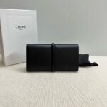 Celine LARGE WALLET TRIOMPHE IN SHINY CALFSKIN 10M033 black - Image 6